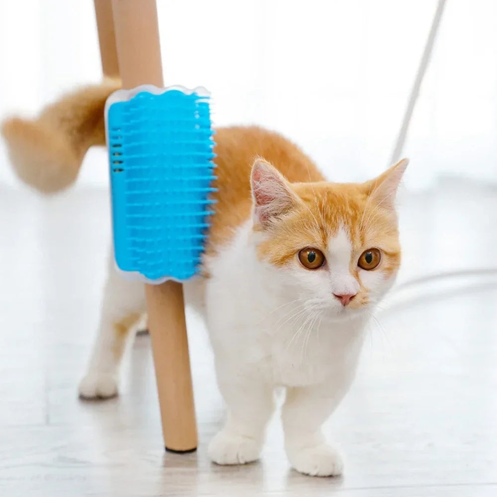 Pet Cats Corner Brush Tree Massager Comb Accessories Sandbox for Cats